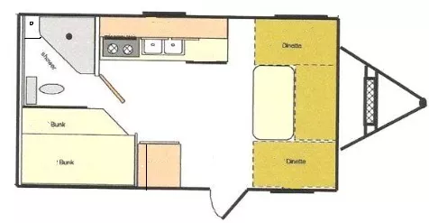 20' 2016 Riverside RV WHITE WATER 181 Floorplan