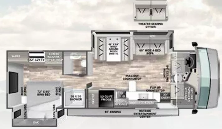 30' 2023 Forest River Fr3 30DS Floorplan