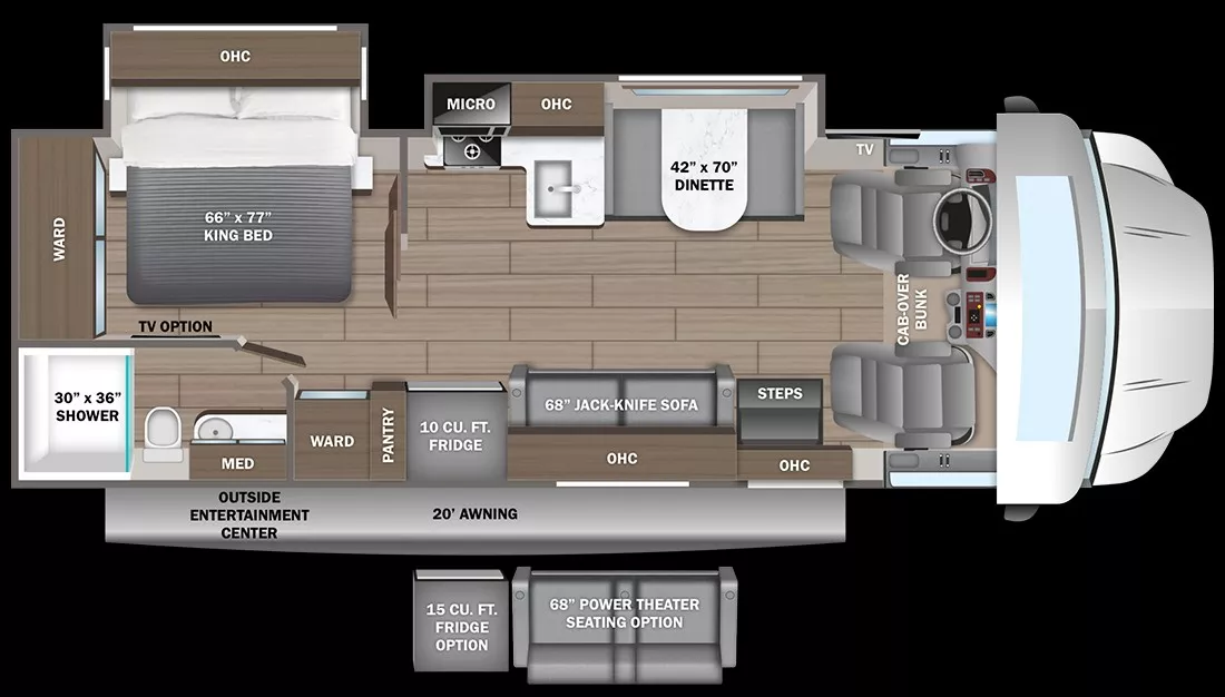 34' 2024 Entegra Coach Esteem Xl 32U w/2 Slides Floorplan