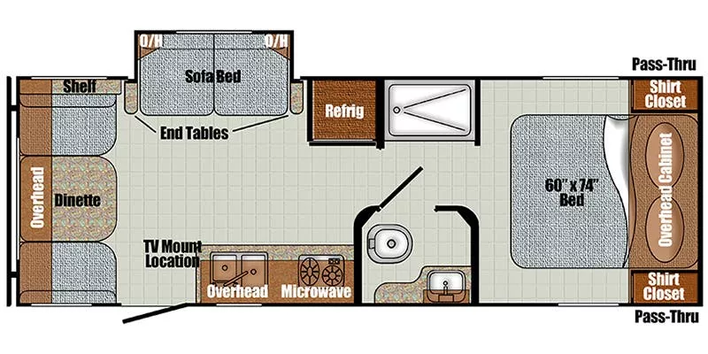 26' 2022 Gulf Stream Vintage Cruiser 23RSS w/Slide Floorplan