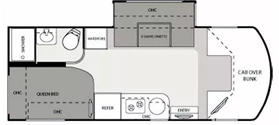 25' 2011 Four Winds Chateau M-24A w/Slide - Bunk House Floorplan