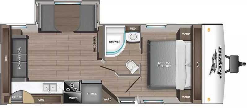 29' 2023 Jayco Jay Feather 24RL w/Slide Floorplan