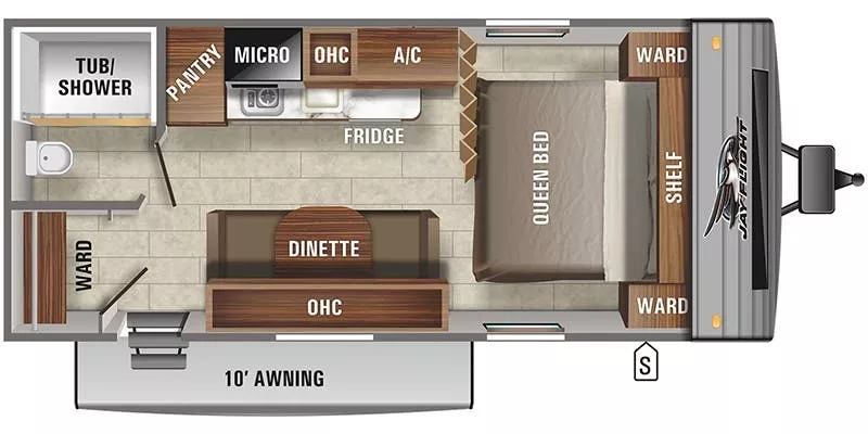 21' 2021 Jayco Jay Flight Slx 195RB Floorplan