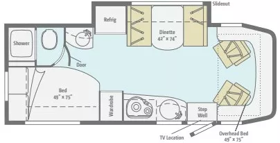 25' 2011 Itasca Navion 24J w/Slide Floorplan