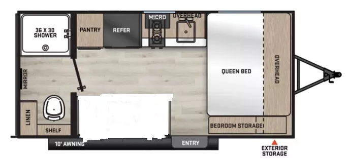 19' 2024 Forest River Coachmen Catalina Summit 154RBX Floorplan