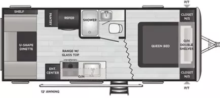 24' 2021 Keystone Springdale 202RD Floorplan