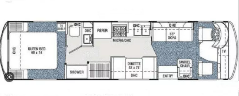 31' 1998 Coachmen Mirada 300 QB Floorplan