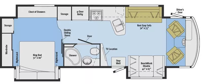 36' 2016 Itasca Suncruiser 35P w/3 Slides Floorplan
