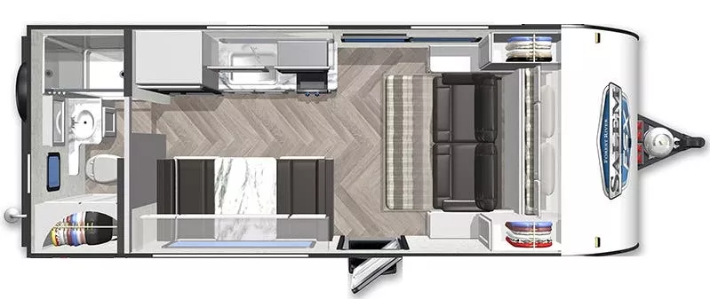21' 2021 Forest River Salem Fsx 167RBKX Floorplan