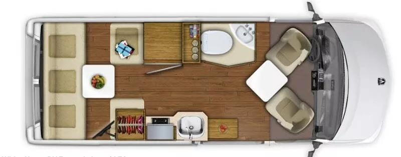 20' 2020 Roadtrek Zion SRT Floorplan