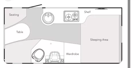 18' 2018 Nucamp RV T@B 400 Floorplan