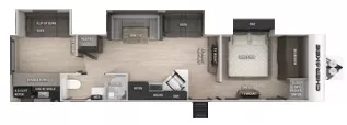 39' 2021 Forest River Cherokee 324TS w/3 Slides - Bunk House Floorplan