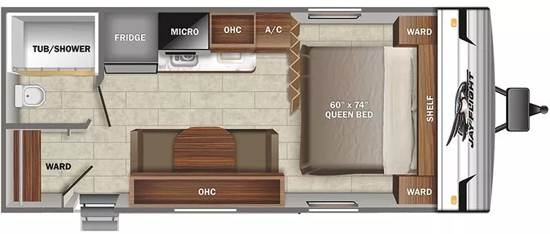 21' 2022 Jayco Jay Flight Slx 195RB Floorplan