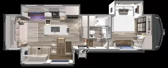 34' 2024 Brinkley RV Brinkley Z 3100 w/3 Slides Floorplan