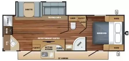 31' 2018 Jayco White Hawk 26RK w/Slide Floorplan