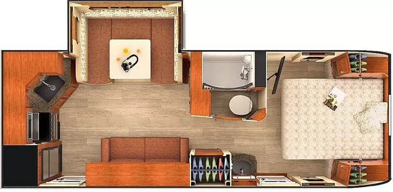 27' 2019 Lance 2285 w/Slide Floorplan