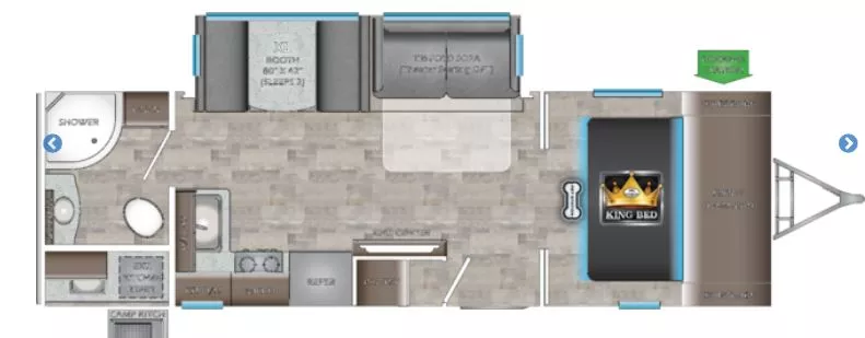 25' 2023 Crossroads Sunset Trail 253RB w/Slide Floorplan