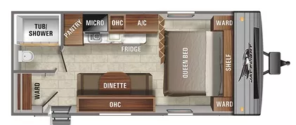 21' 2021 Jayco Jay Flight 195RB Floorplan