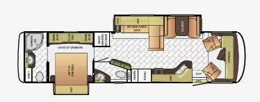 37' 2016 Newmar Canyon Star 3710 w/3 Slides Floorplan