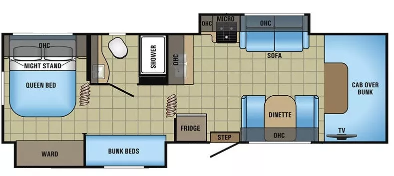 32' 2017 Jayco Redhawk 31XL w/2 Slides - Bunk House Floorplan