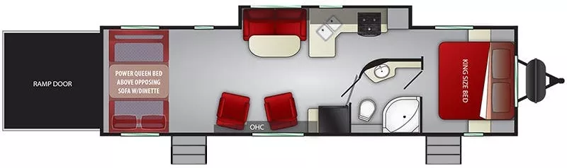 35' 2019 Cruiser RV Stryker 2916 w/Slide & Generator  - Toy Hauler Floorplan