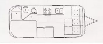 21' 1992 Airstream Sovereign SOVEREIGN Floorplan