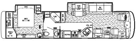 41' 2004 Newmar Dutch Star 4010 370hp Cummins w/2 Slides Floorplan