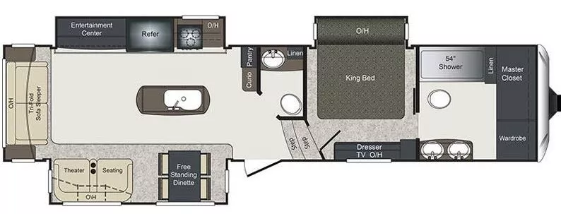 38' 2017 Keystone Laredo 350FB w/3 Slides Floorplan