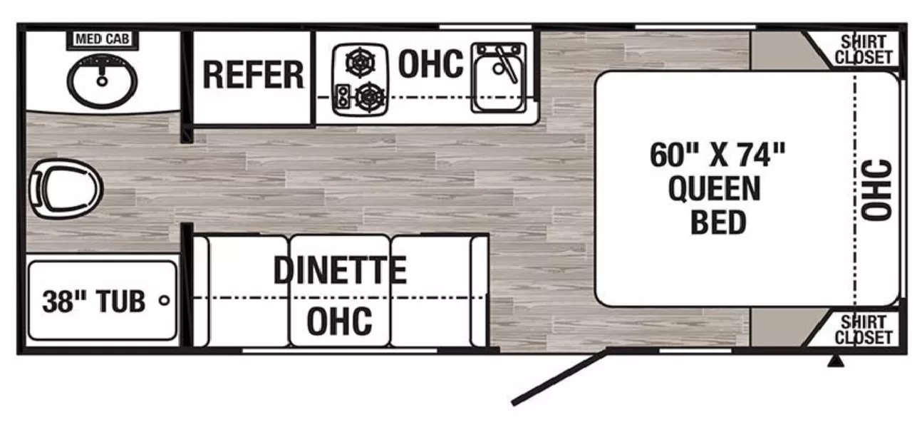 21' 2022 Forest River Palomino Puma 16QBX Floorplan