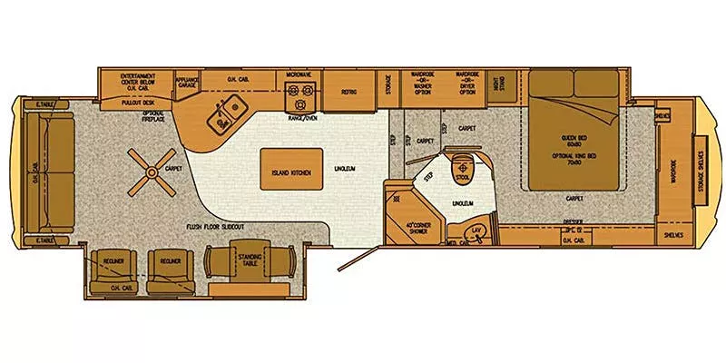 38' 2015 Evergreen RV Lifestyle LS36FW w/2 Slides Floorplan