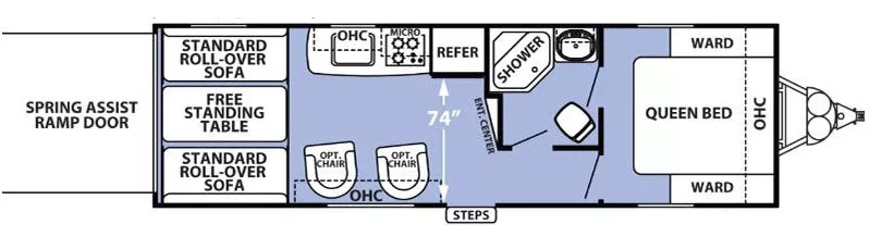 31' 2019 Forest River Xlr Boost 27QB w/Generator  - Toy Hauler Floorplan
