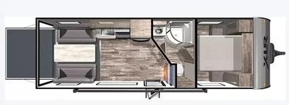 29' 2021 Forest River Xlr Micro Boost 25LRLE - Toy Hauler Floorplan