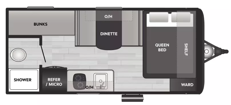 21' 2024 Dutchmen Coleman 17B - Bunk House Floorplan