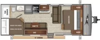 30' 2020 Jayco Jayflight Slx 264BH - Bunk House Floorplan