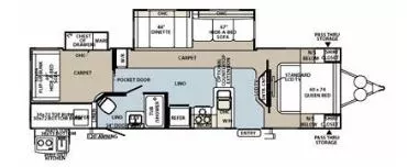 30' 2013 Forest River Signature Ultra Lite 8311SS w/2 Slides - Bunk House Floorplan