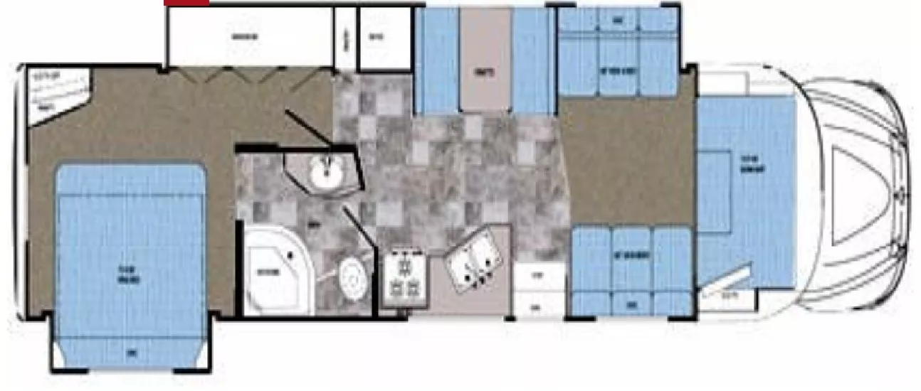39' 2007 Gulf Stream Conquest 6372 w/2 Slides Floorplan
