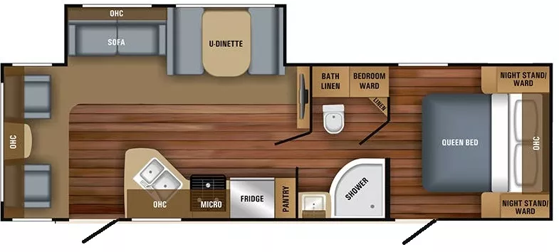 31' 2018 Jayco Jay Feather 27RL w/Slide Floorplan