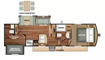 29' 2018 Starcraft Solstice Super Lite 29BHS w/2 Slides - Bunk House Floorplan