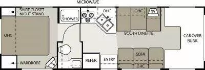 29' 2006 Four Winds Majestic 28A Floorplan
