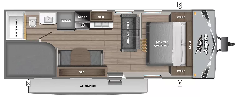 29' 2025 Jayco Jayflight Slx Series 260BH Floorplan