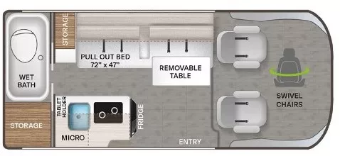 18' 2023 Thor Scope 18M Floorplan