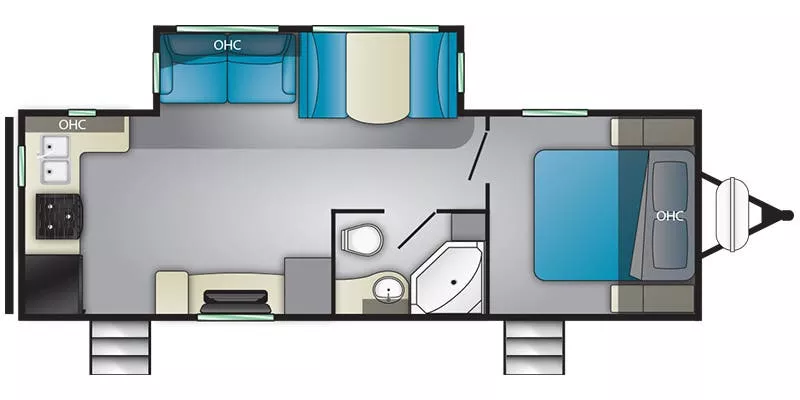 30' 2019 Heartland Mallard M25 w/Slide Floorplan