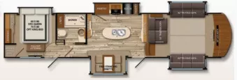 42' 2015 Grand Design Solitude 379FL w/5 Slides Floorplan
