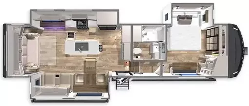 34' 2024 Brinkley RV MODEL Z 3100 w/3 Slides Floorplan