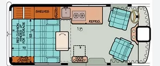 19' 2008 Sportsmobile Diesel EXPRESS 3500 Floorplan