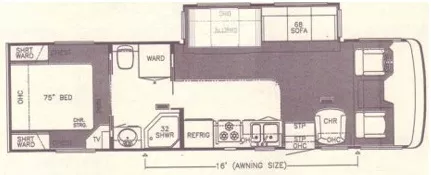 34' 1999 Newmar Dutch Star 3256 w/Slide Floorplan