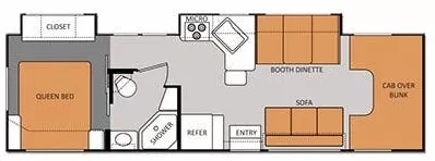 32' 2014 Thor Four Winds 31F w/2 Slides Floorplan