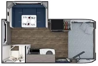 15' 2021 Lance 1575 w/Slide Floorplan