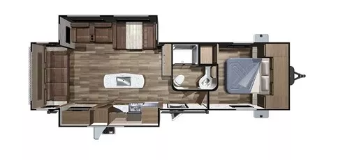 27' 2019 Highland RV Mesa Ridge 275 w/2 Slides Floorplan