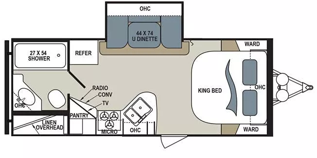 25' 2017 Dutchmen Aerolite Luxury 213RBSL w/Slide Floorplan